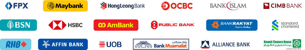 FPX and supported Malaysian bank payment logos